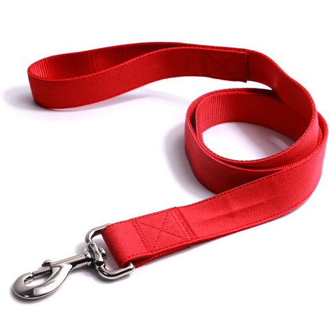 Lesa rosie din nylon pentru caini Hamate 1.2 m x 3.2 cm