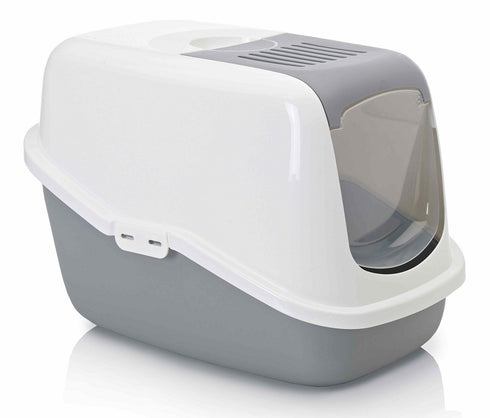 Litiera gri pentru pisici Pet Expert Happy Open 56 x 39 x 38.5 cm