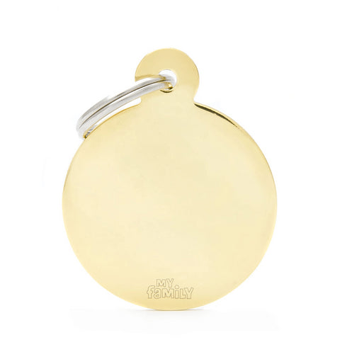 Medalion tag Myfamily Rotund Alama L Gold 51728
