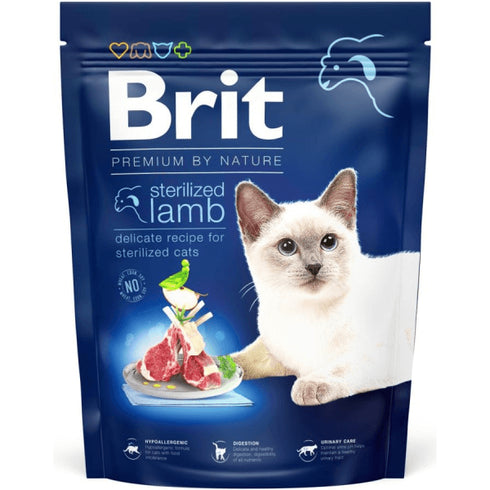 Hrana uscata pentru pisici Brit Premium Cat Sterilized Miel 1.5kg