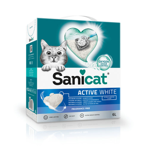 Nisip pentru litiera Sanicat Active White 6L
