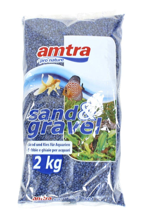 Pietris decorativ pentru acvariu Albastru 4 mm 2 kg