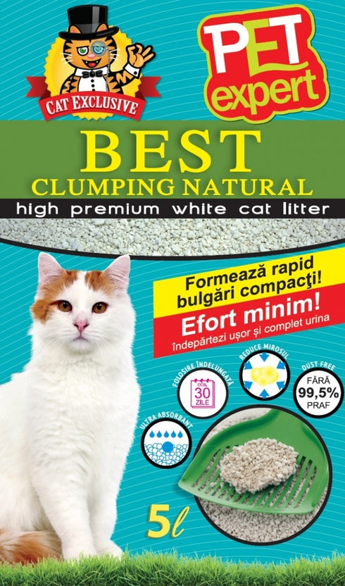 Nisip pentru litiera Pet Expert Best Clumping Natural 5 L