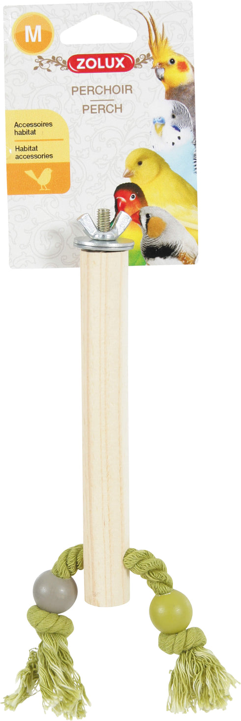 Bat din lemn cu sfoara pentru pasari Zolux M