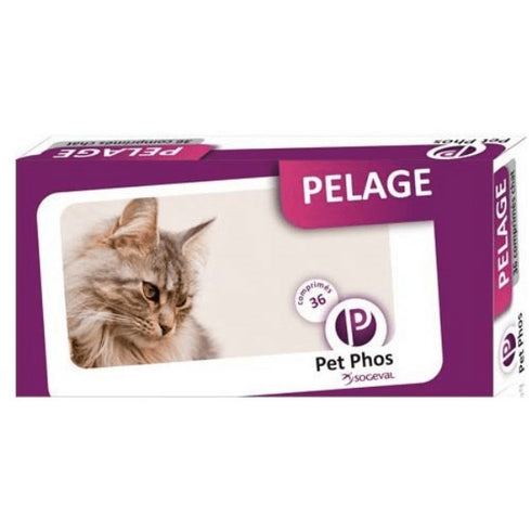 Supliment de vitamine pentru pisici Pet Phos Felin Pelage 36 tablete