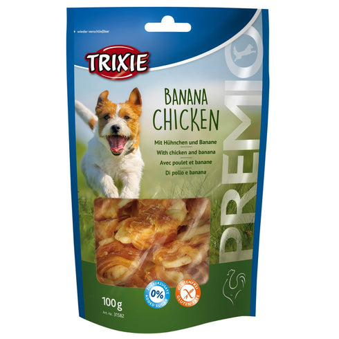 Recompense pentru caini Trixie Premio Banana Chicken 100g