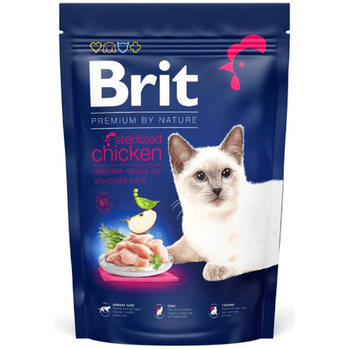 Hrana uscata pentru pisici Brit Premium Cat Sterilized Pui 1.5kg
