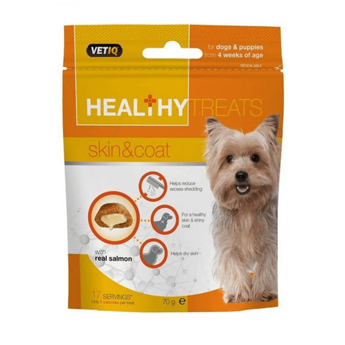 Recompensa pentru caini Vetiq Snack Dog Skin&Coat 70g