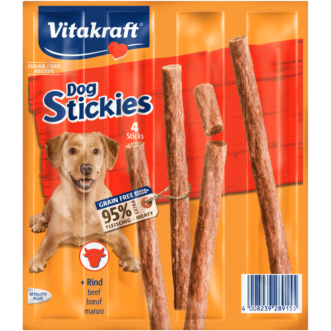 Recompensa pentru caini Vitakraft Dog Stickies 4buc 44G - Animax