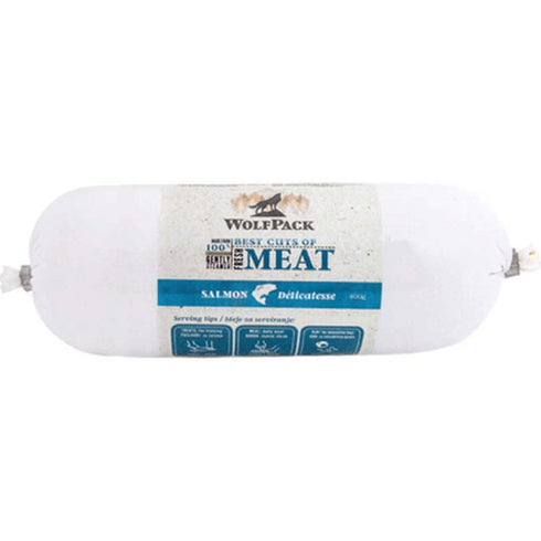 Recompensa pentru caini Wolfpack Sausage Somon 400g