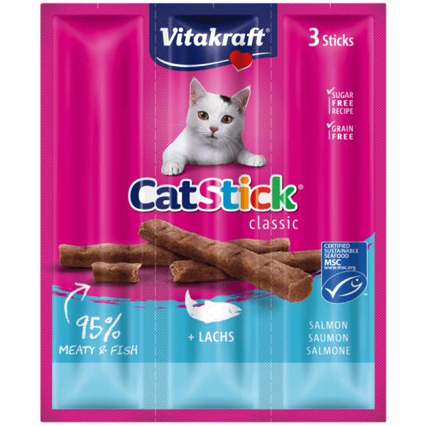 Recompensa pentru pisici Vitakraft Stick Somon 18g - Animax