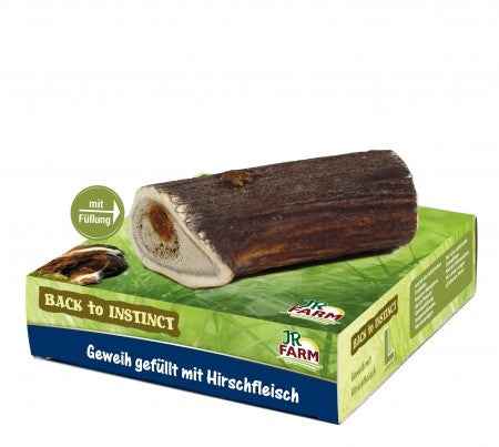 Recompensa pentru caini Jr Farm coarne de cerb cu caprioara 120-170 g