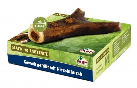 Recompensa pentru caini Jr Farm coarne de cerb cu caprioara 70-120 g