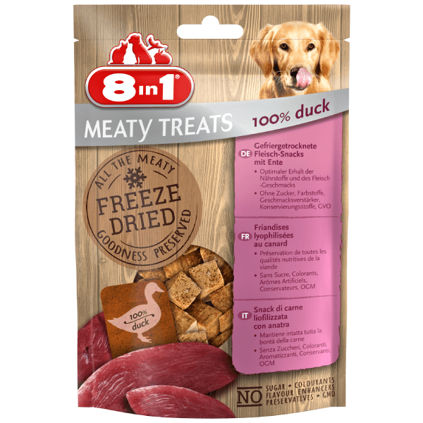 Recompense pentru caini 8in1 Meaty Treats Rata 50g - Animax