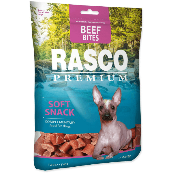 Recompense pentru caini Rasco Soft Bites Vita 230g - Animax