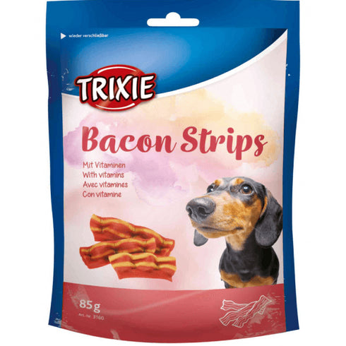 Recompense pentru caini Trixie Bacon Strips 85g