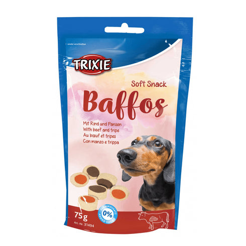 Recompense pentru caini Trixie Baffos cu vita si burta 75g