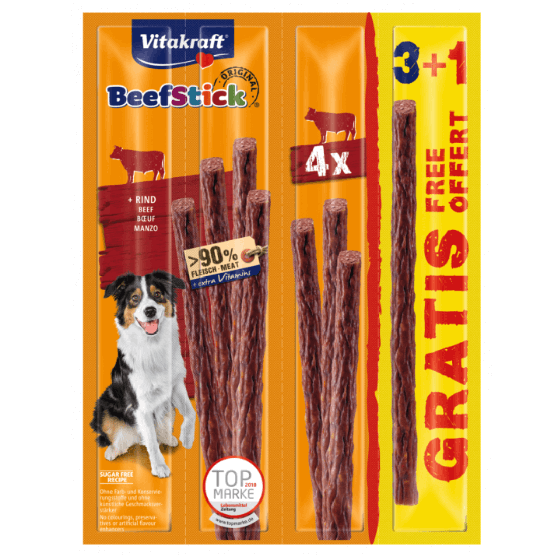 Recompense pentru caini Vitakraft Beef Stick Vita 48g 3+1 PROMO - Animax