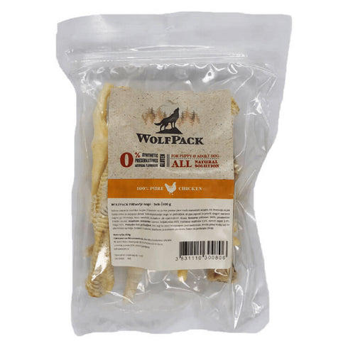 Recompense pentru caini Wolfpack Gheare albe de pui 100g