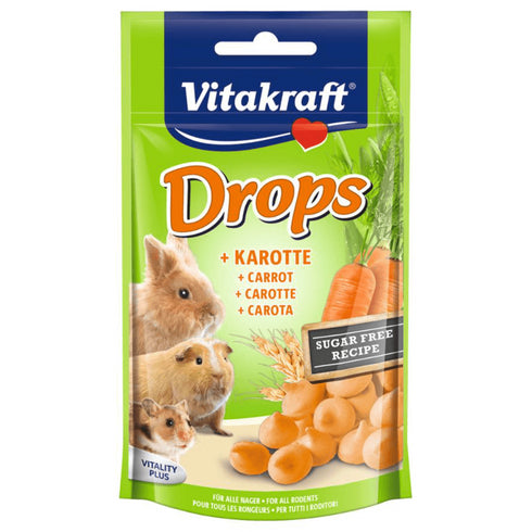 Recompense pentru rozatoare Vitakraft Drops cu morcov 75g