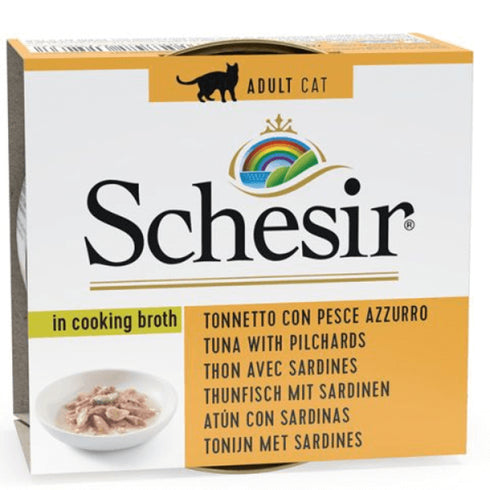 Hrana umeda pentru pisici Schesir in Supa de ton si peste oceanic 70g