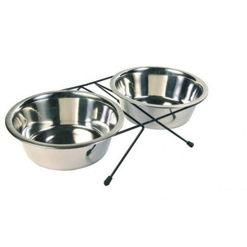 Set 2 castroane si suport pentru caini Trixie 1.8 L