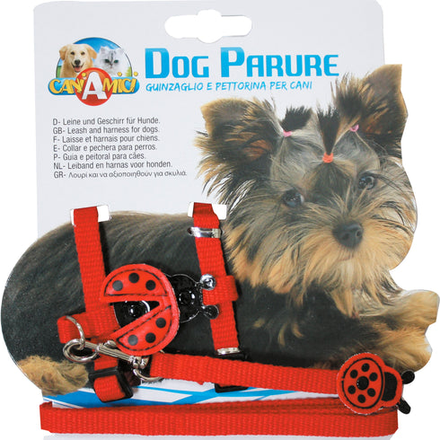 Set Lesa+Ham Nylon Rosu LadyBird