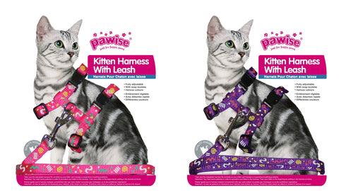 Set ham si lesa pentru pisici Pawise 1.2 m roz sau mov