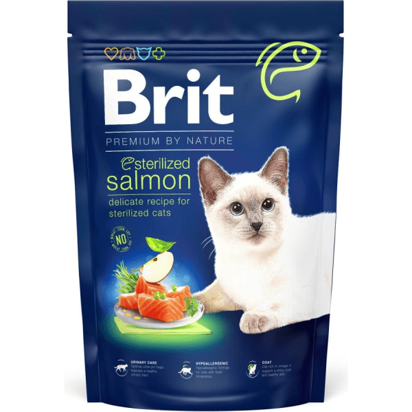 Hrana uscata pentru pisici Brit Premium Sterilised Somon 300g - Animax