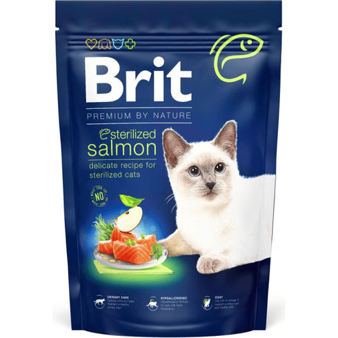 Hrana uscata pentru pisici Brit Premium Sterilised Somon 300g