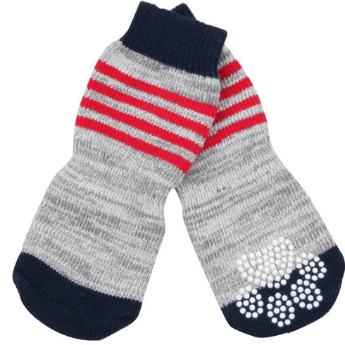 Sosete pentru caini Pawise Anti-Slip Dungi L 4buc-set