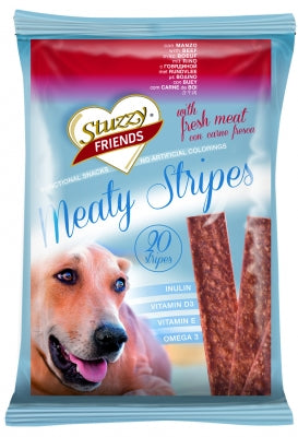 Recompensa pentru caini Stuzzy Snack Dog Meaty Stripes Pui 200 gr