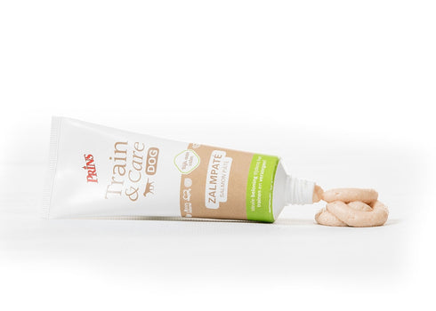 Hrana umeda pentru caini Prins Train&Care Pate cu somon 75g