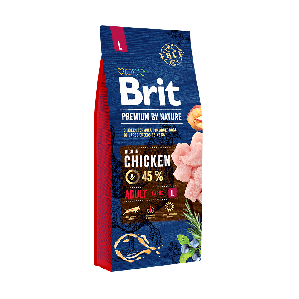 Hrana uscata pentru caini Brit Premium By Nature Adult L 15 Kg - Animax