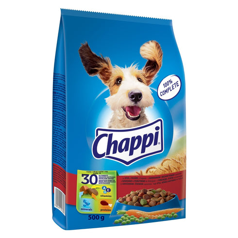 Hrana uscata pentru caini Chappi cu vita si pasare 500 g