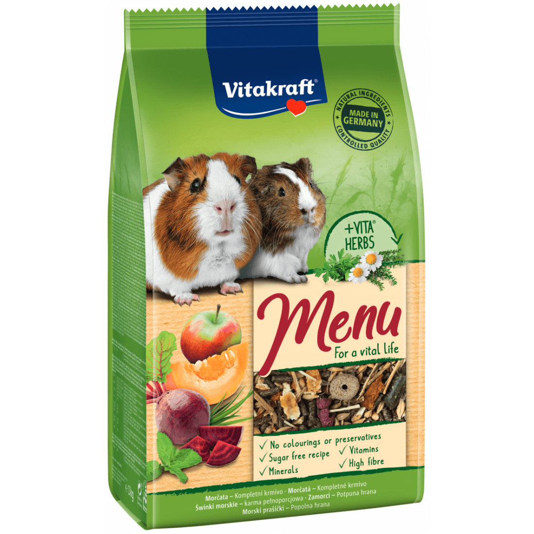 Hrana pentru porcusori de Guineea Vitakraft Premium Menu 1KG - Animax