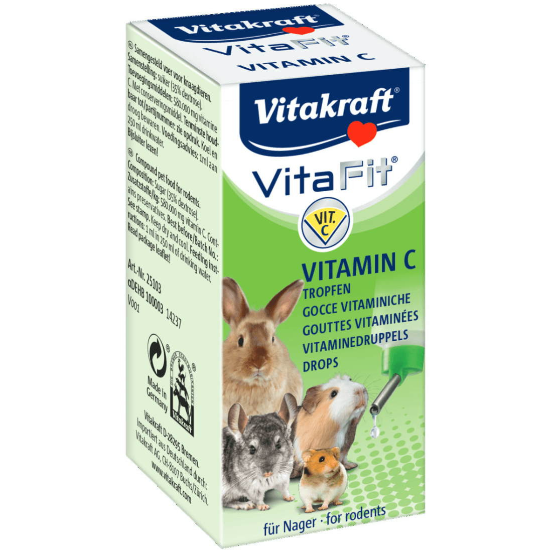 Vitamine pentru rozatoare Vitakraft Vitafit Vitamina C 10ML - Animax