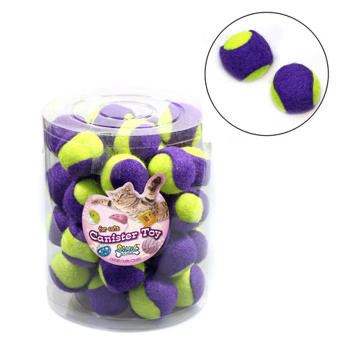 Jucarie pentru pisici minge de tenis Soleil 3.5 cm