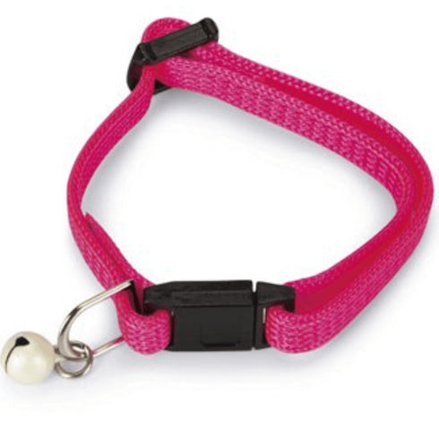 Zgarda reglabila pentru pisici Beeztees Kitten Pink 16-23cmX8mm