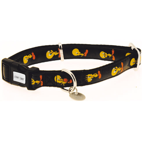 Zgarda Reglabila Tweety 29-40Cm x15Mm Negru