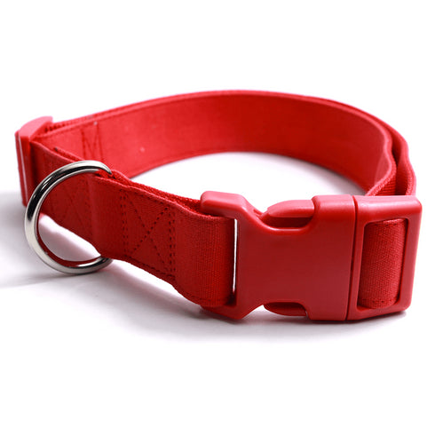 Zgarda rosie din nylon pentru caini Hamate 50-78 cm