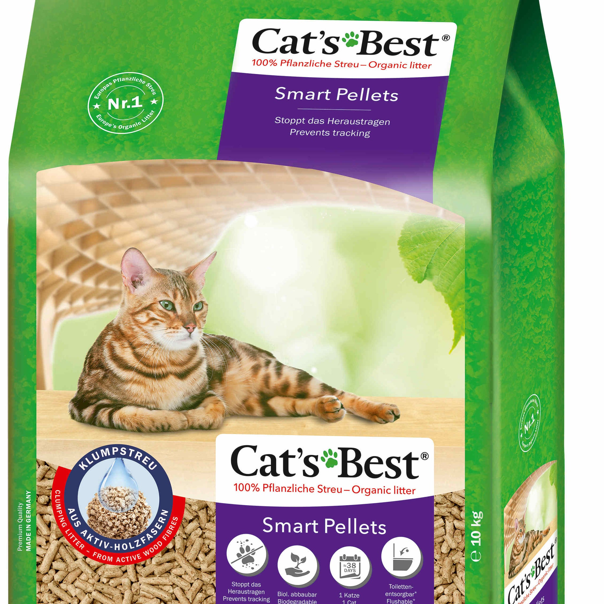 CAT'S BEST Smart Pellets Asternut vegetal pentru pisici 20L/10kg