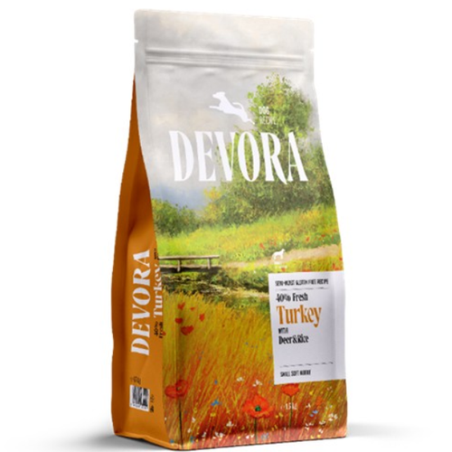 Hrana semi-umeda pentru caini Devora Dog GF Semi-moist Mini Caprioara si curcan 5kg
