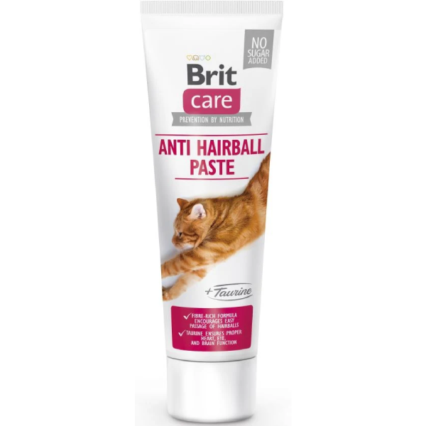 Pasta pentru pisici Brit Care Anti Hairball cu taurina 100g