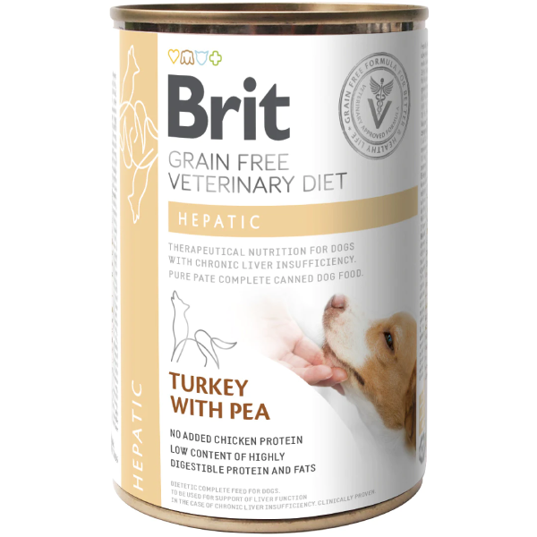 Hrana umeda pentru caini Brit Grain Free VD Hepatic 400g - Animax