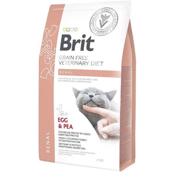 Hrana uscata pentru pisici Brit Grain Free VD Renal 2kg - Animax