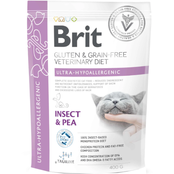 Hrana uscata pentru pisici Brit Grain Free VD Ultra-Hypoallergenic 400g - Animax