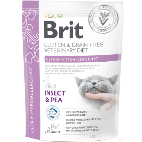 Hrana uscata pentru pisici Brit Grain Free VD Ultra-Hypoallergenic 400g - Animax