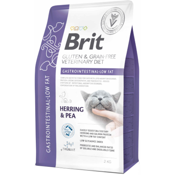 Hrana uscata pentru pisici Brit Grain Free VD Gastrointestinal-low Fat 2kg - Animax