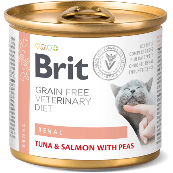 Hrana umeda pentru pisici Brit Grain Free VD Renal Sustinerea functiei renale 200g - Animax